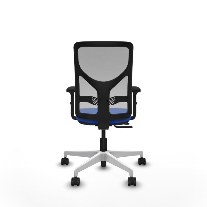 PIQUERAS Y CRESPO Silla de oficina Motilla con mecanismo Sincro/Traslack, Azul y Gris