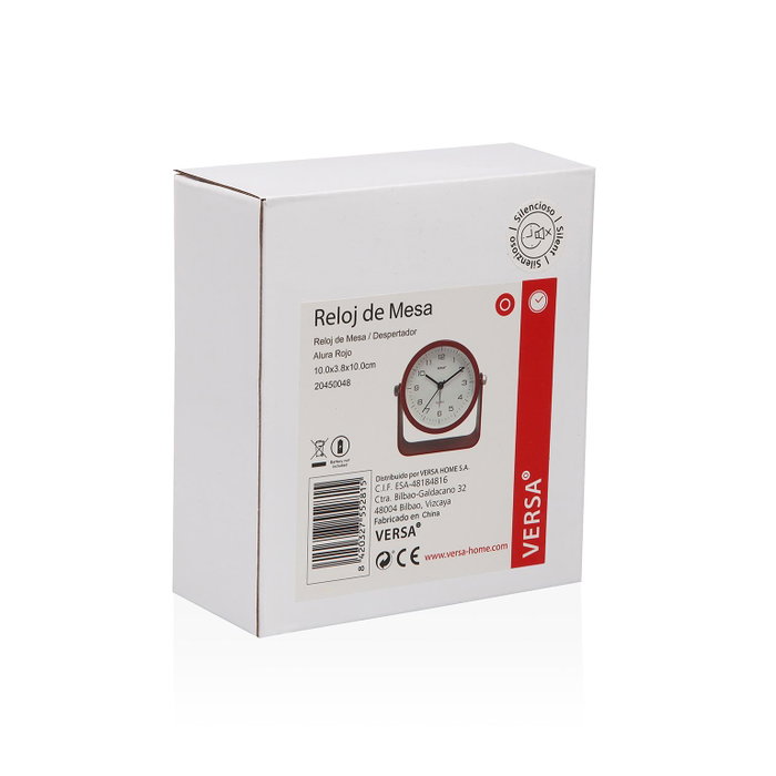 Reloj de Mesa Versa Alura Rojo