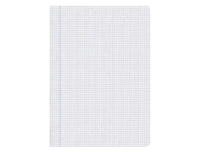 Liderpapel Recambio A4 100 Hojas 75gr Cuadro 4mm con Margen sin Taladros Din A4