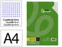 Liderpapel Recambio A4 100 Hojas 75gr Cuadro 4mm con Margen sin Taladros Din A4