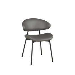 DKD Home Decor Silla PU Metal Gris