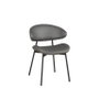 DKD Home Decor Silla PU Metal Gris