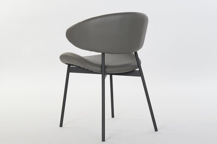 DKD Home Decor Silla PU Metal Gris DKD Home Decor Silla PU Metal Gris
