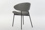 DKD Home Decor Silla PU Metal Gris