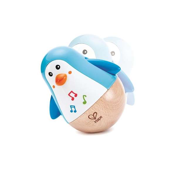 Hape Pingüino Balanceante Musical Madera 11,2x12,6x9cm