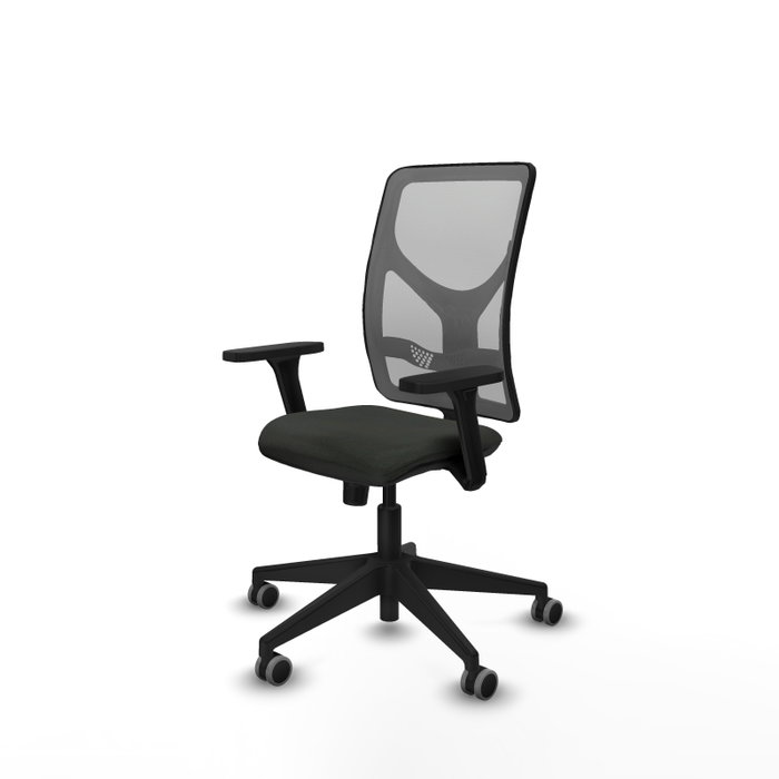 PIQUERAS Y CRESPO Silla de oficina Motilla con mecanismo Sincro, Negro y Gris