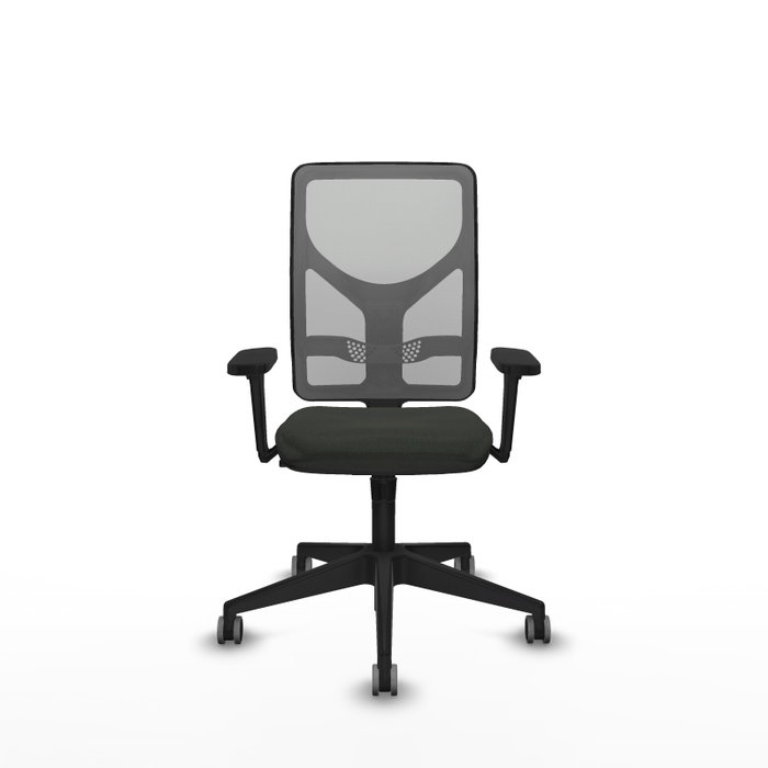 PIQUERAS Y CRESPO Silla de oficina Motilla con mecanismo Sincro, Negro y Gris