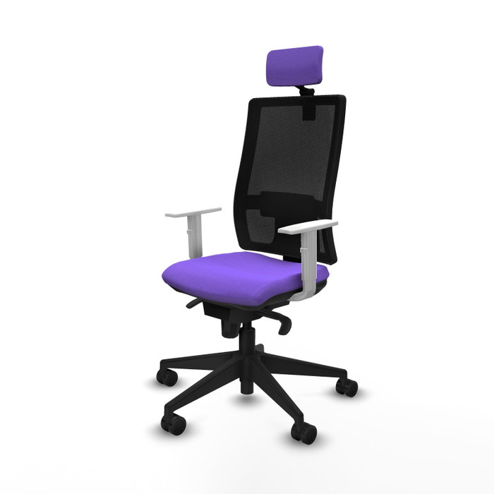 PIQUERAS Y CRESPO Silla de oficina Horna con mecanismo Sincro, Lila y Negro PIQUERAS Y CRESPO Silla de oficina Horna con mecanismo Sincro, Lila y Negro
