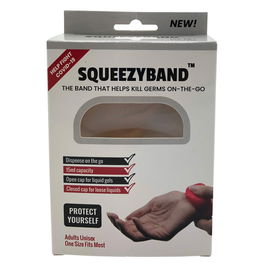 SQUEEZYBAND Pulsera Dispensadora de Gel Hidroalcohólico Ajustable Transparente para Adulto Capacidad 15ml