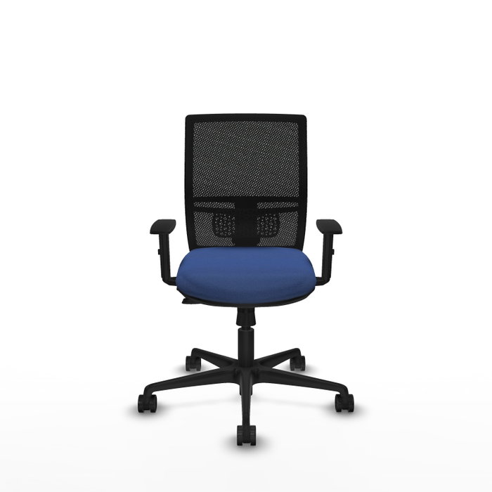 PIQUERAS Y CRESPO Silla de oficina Yunquera con mecanismo Sincro/Traslack Azul marino