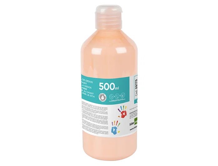 Liderpapel Pintura Dedos Base Agua Lavable 500 ml Color Carne