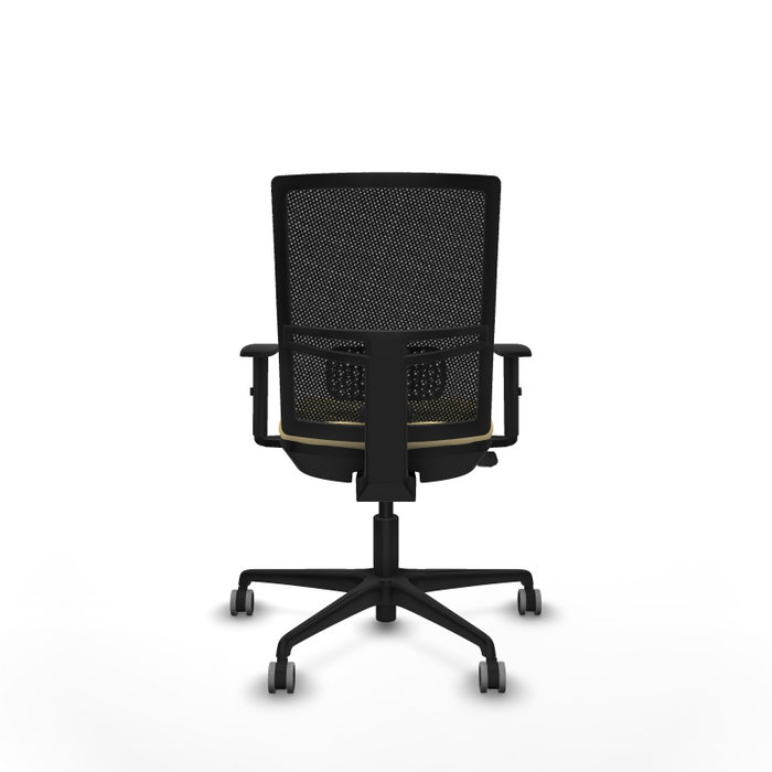PIQUERAS Y CRESPO Silla de oficina Yunquera con mecanismo Sincro/Traslack Crema y Negro