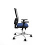PIQUERAS Y CRESPO Silla de oficina Horna con mecanismo Sincro/Traslack, Azul marino y Blanco