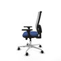 PIQUERAS Y CRESPO Silla de oficina Horna con mecanismo Sincro/Traslack, Azul marino y Blanco