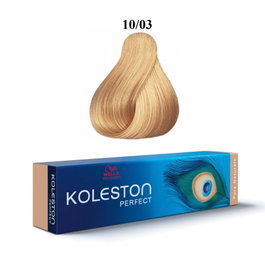 Koleston Perfect, Tinte permanente para el cabello, 10/03 Bright Natural Golden Blond, 60 ml