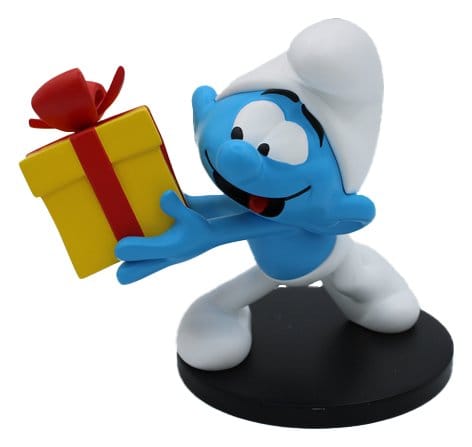 Puppy Los Pitufos Estatua Pitufo Bromista con Regalo 10 cm Puppy Los Pitufos Estatua Pitufo Bromista con Regalo 10 cm