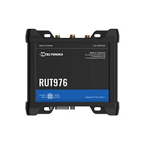 Teltonika RUT976 Redcap 5G Router, Wi-Fi 4, Dual SIM, 4x FE LAN, RS232, RS485, Negro Teltonika RUT976 Redcap 5G Router, Wi-Fi 4, Dual SIM, 4x FE LAN, RS232, RS485, Negro