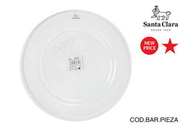 Inde Bajoplato de Vidrio Elite Transparente Staclara, Plato de Base para Mesa, 31 cm (Ancho 30.4 cm, Largo 30.6 cm, Alto 1.6 cm) (6 Unidades)