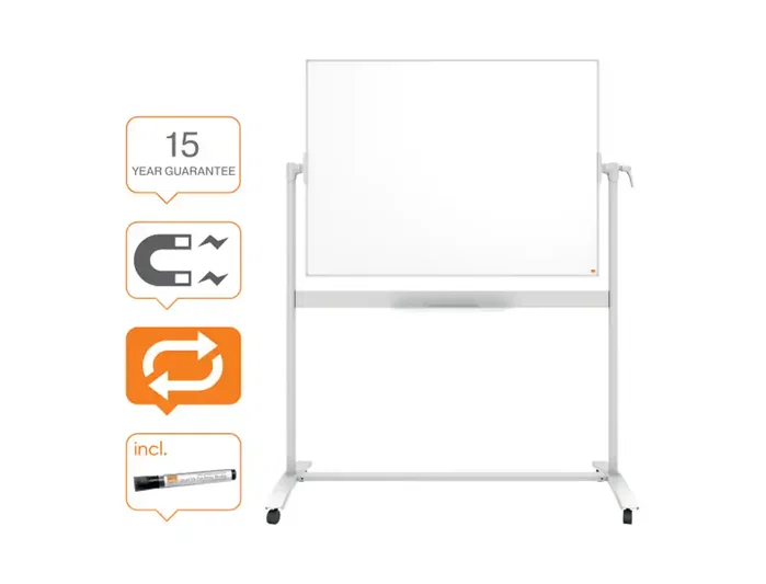 Nobo Pizarra Blanca Classic Nano Clean Móvil 1200x900 mm