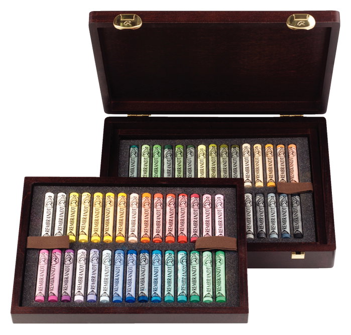 Rembrandt Set pasteles suaves Selección Paisaje Deluxe en caja de madera Rembrandt Set pasteles suaves Selección Paisaje Deluxe en caja de madera