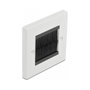 DeLOCK Cubierta para manejo de cables 86 x 86 mm con tiras de cepillo negras
