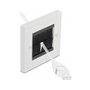 DeLOCK Cubierta para manejo de cables 86 x 86 mm con tiras de cepillo negras