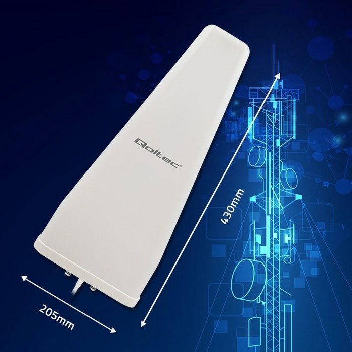 Qoltec Antena 4G LTE DUAL 14dBi omnidireccional externa