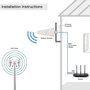 Qoltec Antena 4G LTE DUAL 14dBi omnidireccional externa