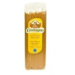 CASTAGNO Tallarines De Trigo Integral 500Gr Eco - Pasta Vegana, Semola Integral de Trigo Duro, Paquete 500 Gramos
