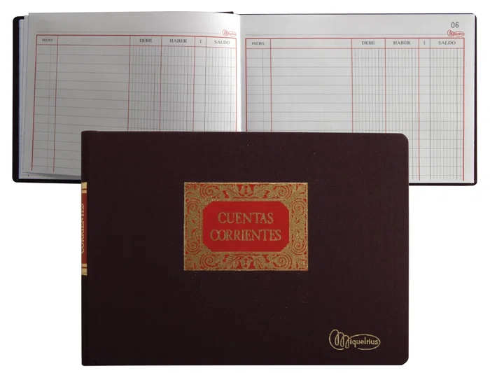 Miquelrius Libro de Contabilidad Cuarto Apaisado 100 Hojas Debe Haber y Saldo