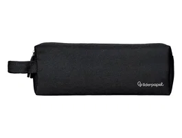 Liderpapel Estuche portatodo Classic rectangular con asa, 2 cremalleras, negro