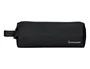 Liderpapel Estuche portatodo Classic rectangular con asa, 2 cremalleras, negro
