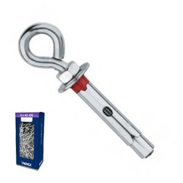 DUVER Caja de Anclaje Metálico con Cáncamo Zincado ANC.CH-TO 6-45 BR.8