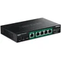 Trendnet TPE-B541 Switch Gestionado 5 Puertos Gigabit Ethernet (10/100/1000) PoE Negro, QoS, VLAN, Montaje Pared