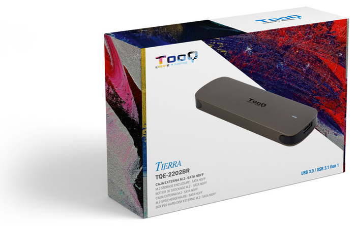 Tooq Caja Externa SSD M.2 NGFF TQE-2202BR Marrón Tooq Caja Externa SSD M.2 NGFF TQE-2202BR Marrón