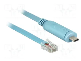DeLOCK 63914 Adaptador USB 2.0 Tipo C a RS-232 RJ45, 3 m, Azul