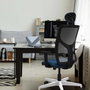 PIQUERAS Y CRESPO Silla de oficina Motilla con Mecanismo Sincro/Traslack, Turquesa y Gris