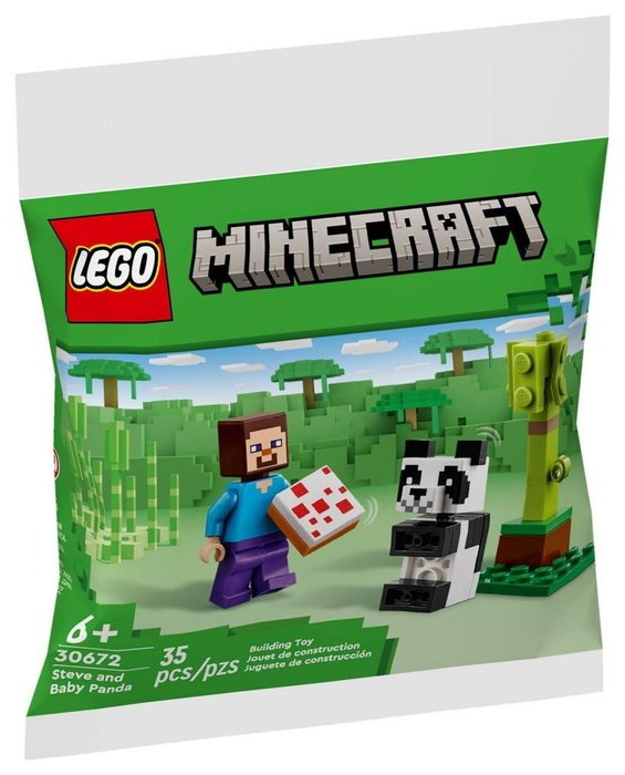LEGO Minecraft Steve con Panda Bebé (Polybag)