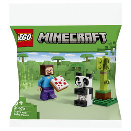 LEGO 30672 Minecraft Steve con Panda Bebé Juego de Construcción Polybag 35 Piezas Multicolor para Niños +6 Años