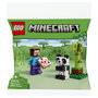 LEGO 30672 Minecraft Steve con Panda Bebé Juego de Construcción Polybag 35 Piezas Multicolor para Niños +6 Años