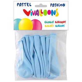Globo Vivalloons Light Pastel Azul Claro Bolsa De 10