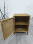 DKD Home Decor Mesita Auxiliar Abeto y Ratán con 1 Puerta