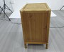 DKD Home Decor Mesita Auxiliar Abeto y Ratán con 1 Puerta