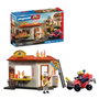 PLAYMOBIL Quad de Bomberos con Hamburguesería 72195