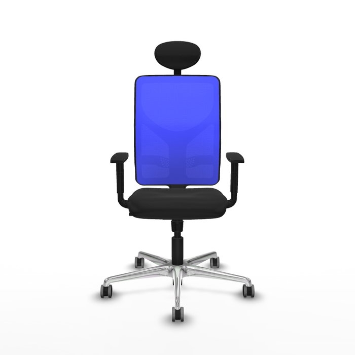 PIQUERAS Y CRESPO Silla de oficina Motilla con mecanismo Sincro, Azul y Negro
