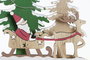 DKD Home Decor Decoración Luminosa de Madera Bosque LED