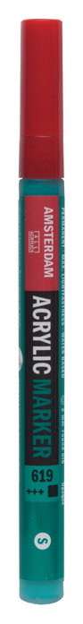 Amsterdam Marker Acrílica 2 mm Verde Permanente Oscuro 619 Amsterdam Marker Acrílica 2 mm Verde Permanente Oscuro 619
