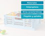 KioKids Caja de Almacenaje Plegable Azul 40x30x15