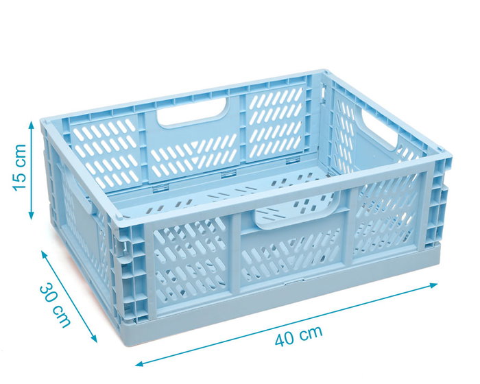 KioKids Caja de Almacenaje Plegable Azul 40x30x15 KioKids Caja de Almacenaje Plegable Azul 40x30x15