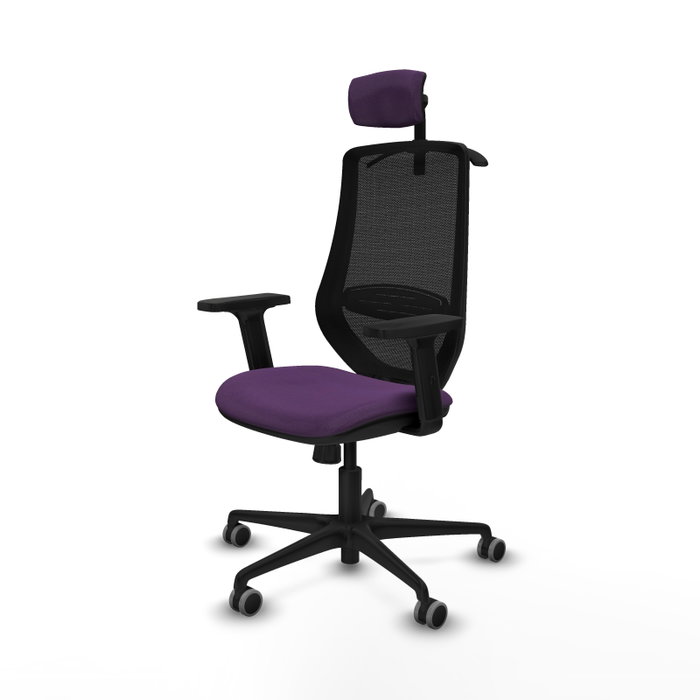 PIQUERAS Y CRESPO Silla de oficina Mardos con Mecanismo Sincro, Morado/Negro PIQUERAS Y CRESPO Silla de oficina Mardos con Mecanismo Sincro, Morado/Negro